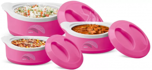 Milton Marvel Sr Giftset - Pink, Pack of 3 Thermoware Casserole Set