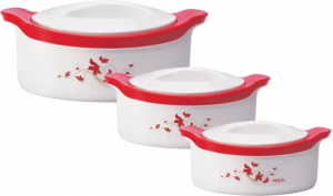 Milton Marvel Jr Giftset - White, Pack of 3 Thermoware Casserole Set