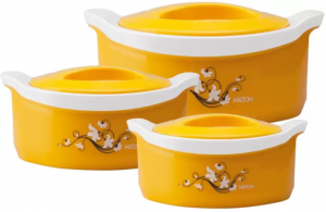 Milton Marvel Jr Giftset - Yellow, Pack of 3 Thermoware Casserole Set