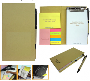 Generic H803 - Brown, Eco friendly Note Pad with Ball Pen