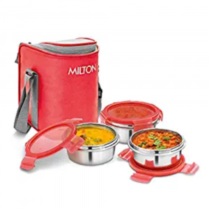 Milton Cube 3 - Red, 3 Container Lunch Box