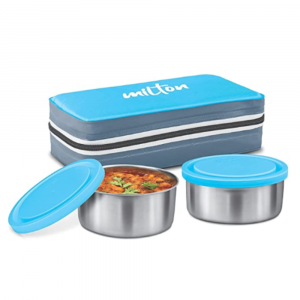 Milton Mini Lunch - Blue, 2 Stainless Steel Containers Lunch Box