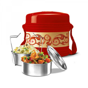 Milton Vector 2 - Set of 2, Red Stainless Steel Tiffin Box.