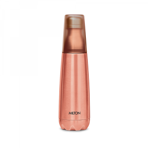 Milton Vertex -500 ml, Brown Thermosteel Water Bottle with Tumbler