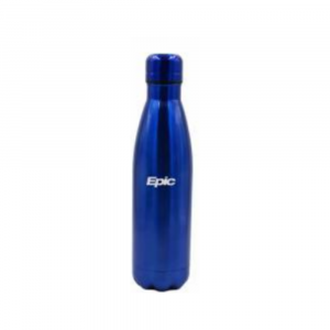 Generic H137 - 1 Liter, Blue Steel Water Bottle With Printing