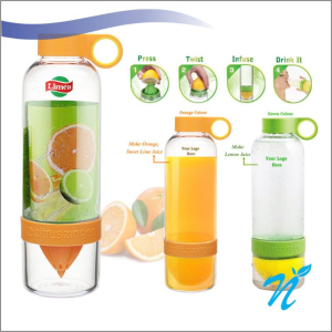 Generic H048 - 900 ml, Orange, Fruit Flavor Water Bottle With Printing