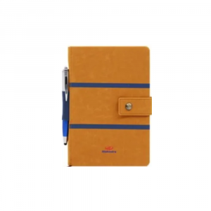 Generic H1052 - Brown, Notebook Diary With Ball pen With Printing