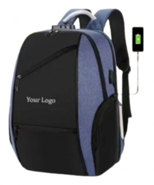 Generic H1544 - Black, Polyester BackPack With Printing