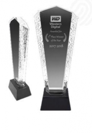 Generic H656 - Crystal Trophy With Printing