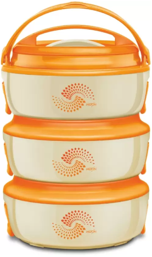 Milton Venture 1500 - 1.4 L, 3 Pc Set Orange Thermoware Casserole