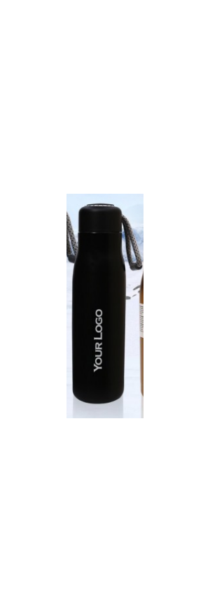 Generic H412 - 500 ml, Black Steel Hot and Cold Vaccum Flask With Printing